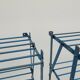 Set of 3 Rigidex iron storage locker shelves 1950s