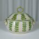 Ceramic soup tureen with plant motif, Mugnerot workshop, France, 1960
