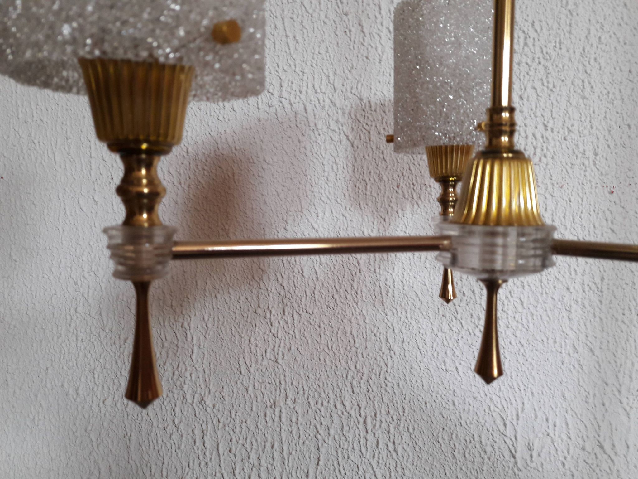 Lustre brass and perspex