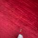 Small old Napoleon III toad sofa in red velvet