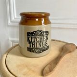 English two-tone stoneware pot