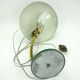 UFO desk lamp in green lacquered metal and brass