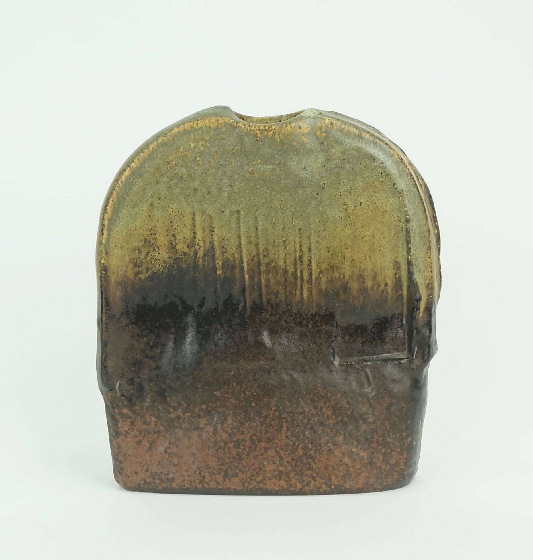 sculptural mid century studio ceramic VASE heiner balzar for steuler 1970s