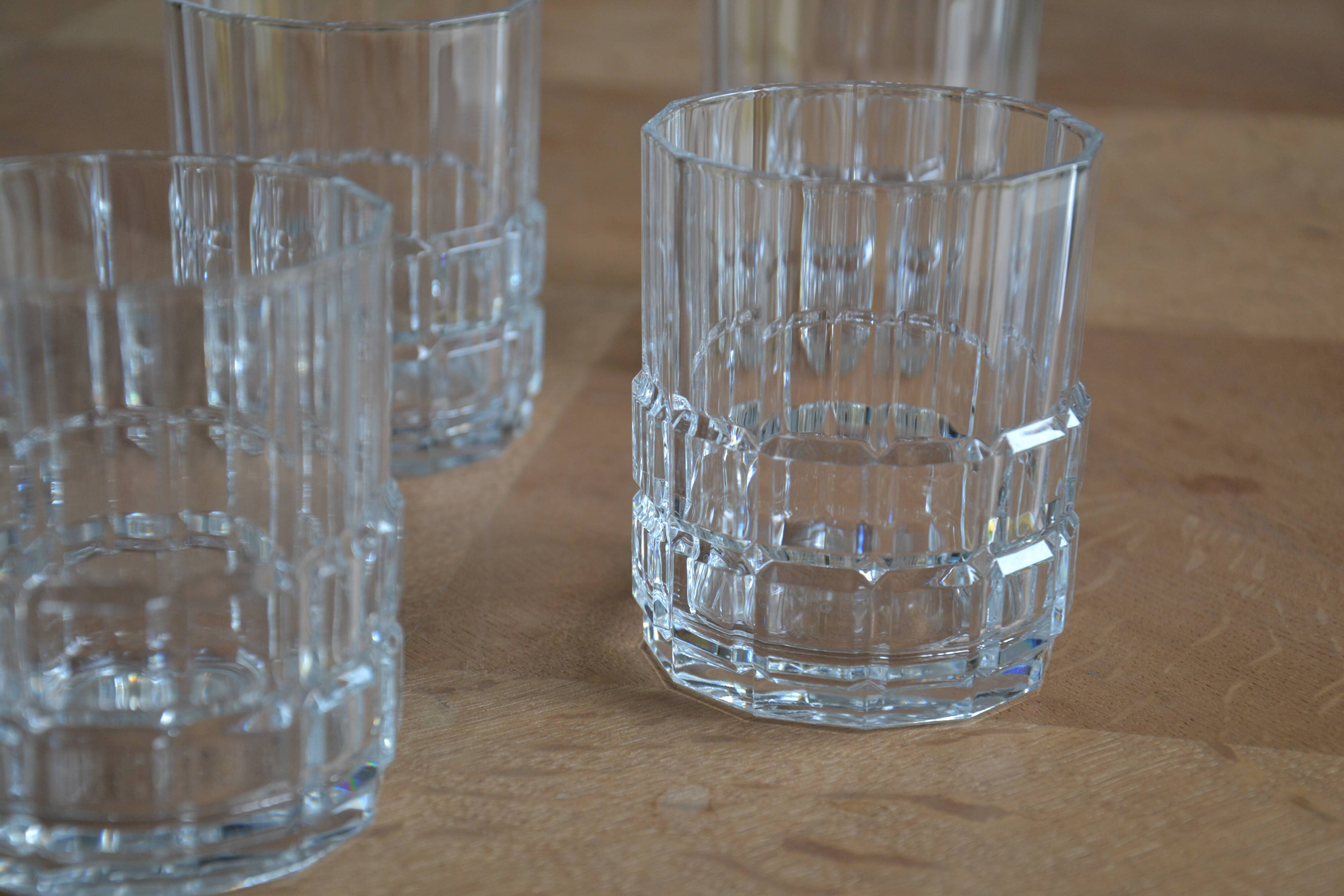 6 cut crystal whisky glasses