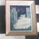 HST PAINTING "SNOW LANDSCAPE WITH RED LANTERN" signed MARECHAL NICOLE 1957 IN ITS FRAME