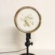 Table lamp in wood and brass. France, 1940s.