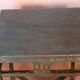 Old art deco console in original blue patina burmese teak