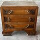 Compact Art Deco commode from the 1930s, carved wood and marble.