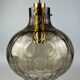 60s 70s ceiling lamp Glashütte Limburg Germany glass & brass Space Age