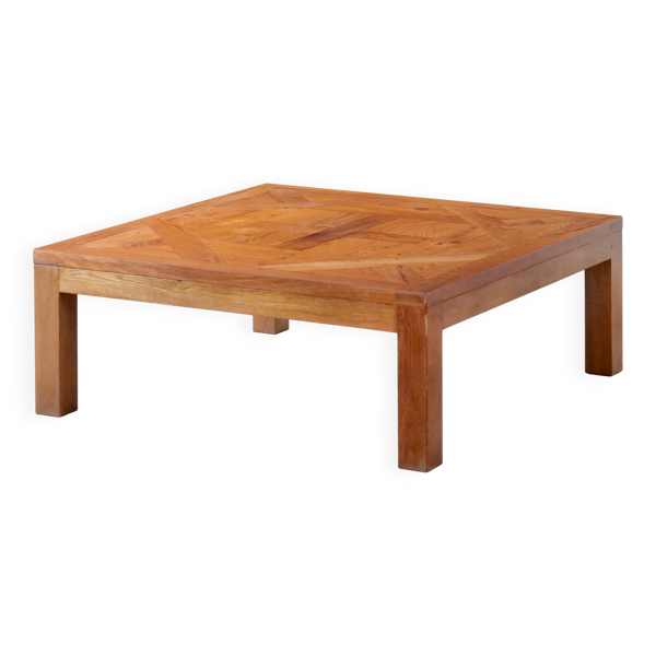 table basse chêne massif Motif Parquet Aremberg du 19e