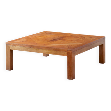 solid oak coffee table Aremberg parquet pattern from the 19th century