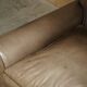 Large leather loveseat by Terence Conran