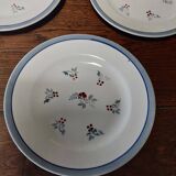 Dessert plates, set of eight, Marly decor