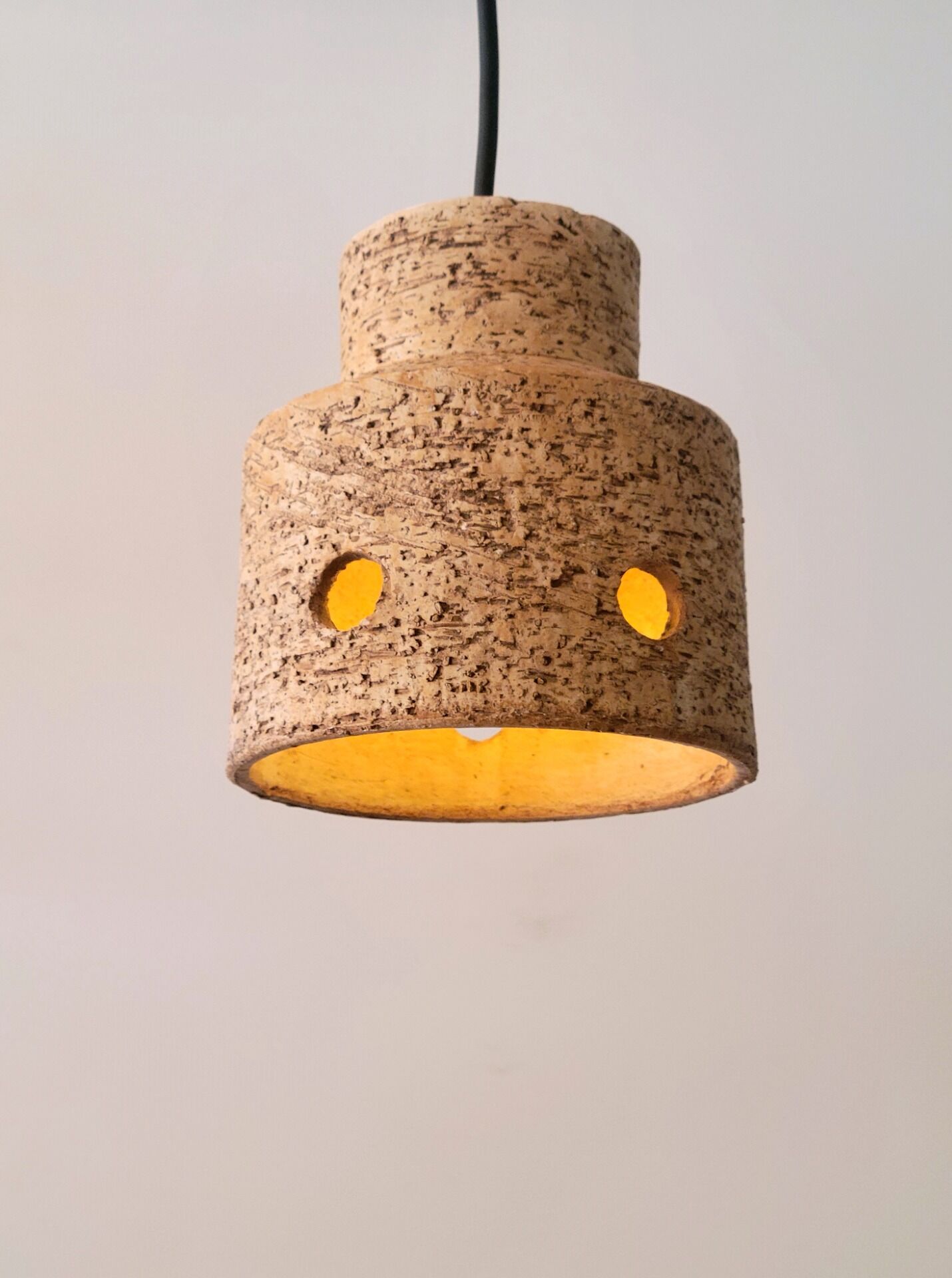 Ceramic pendant lamp, Netherlands 1970