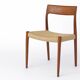 1 sur 16 Chaise Niels Otto Møller, modèle 77 – Teck et corde danoise des années 1960