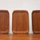 Teak trays by Langva, mid-century modern, 1960s, set of 3.