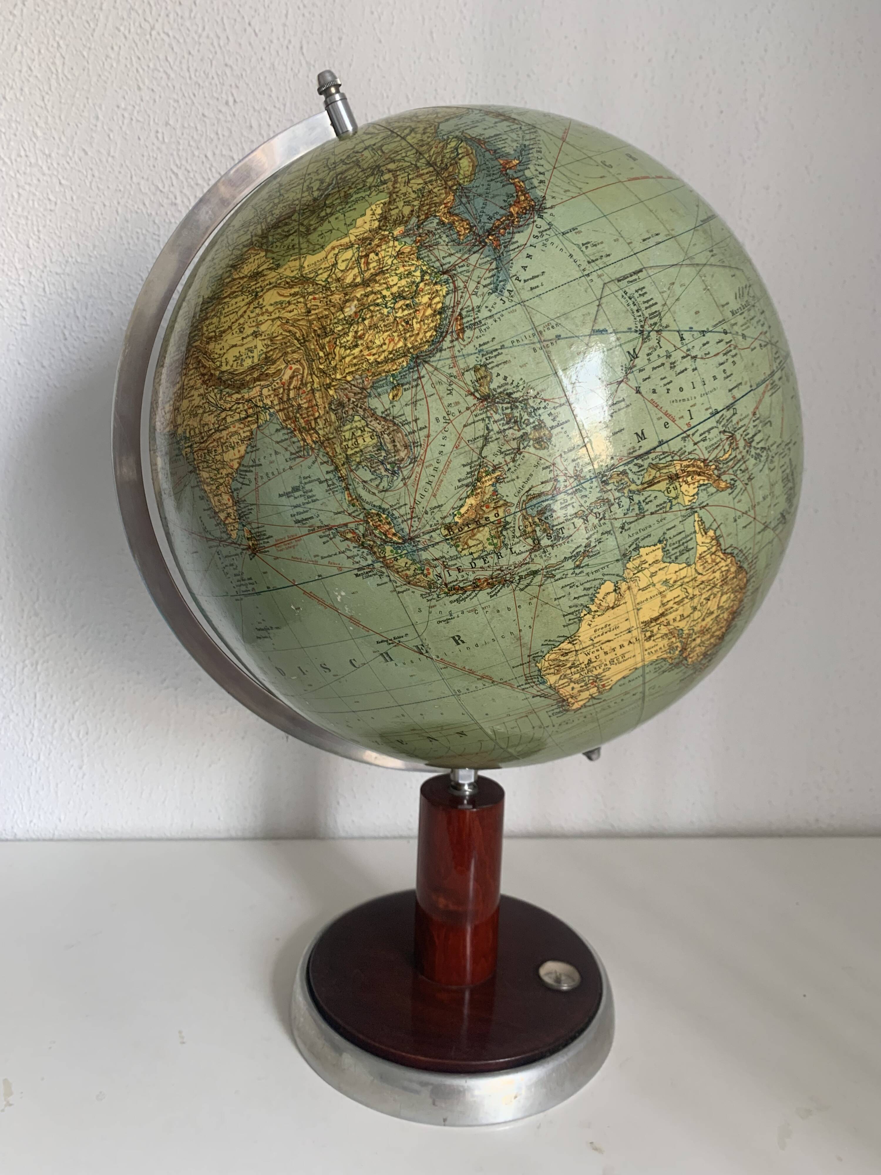 Vintage 1950 German Columbus Globe - 53 cm