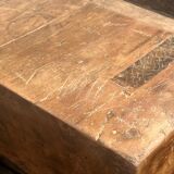 Brutalist coffee table made of solid wood