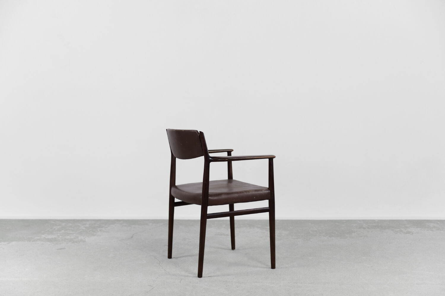 Brown leather executive chair by Arne Vodder, 1960