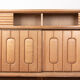 Large sideboard in Oak and Danikowski ceramics, Guillerme and Chambron.