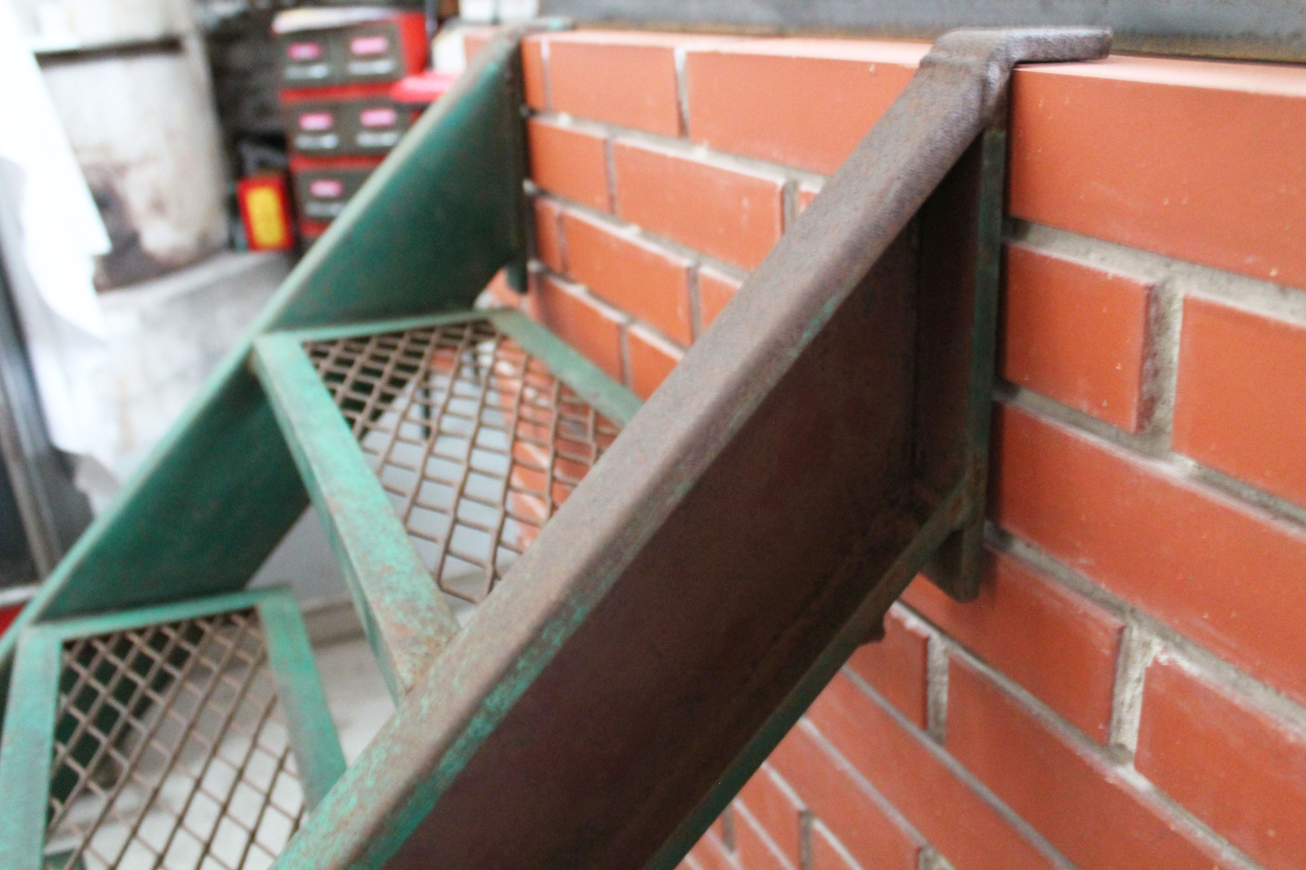 Industrial metal staircase