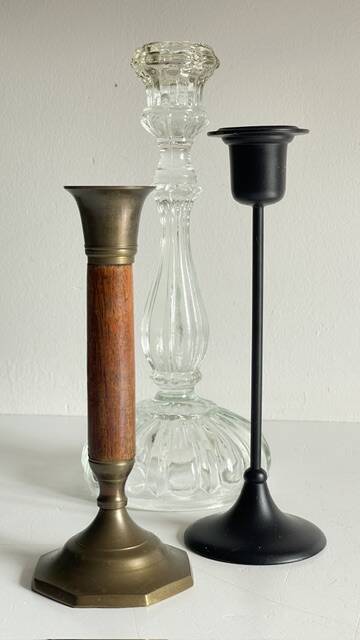 Chic Vintage Bougeoirs Trio