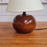 Solid walnut ball lamp