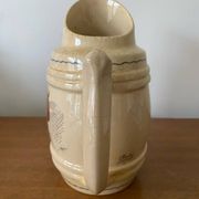 Old pitcher cazalas paule douau ceramic beige basque couple vintage