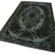 Hand-knotted vintage turkish 1980s 157 cm x 269 cm black rug
