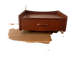 Vintage Danish floating bedside table in teak.