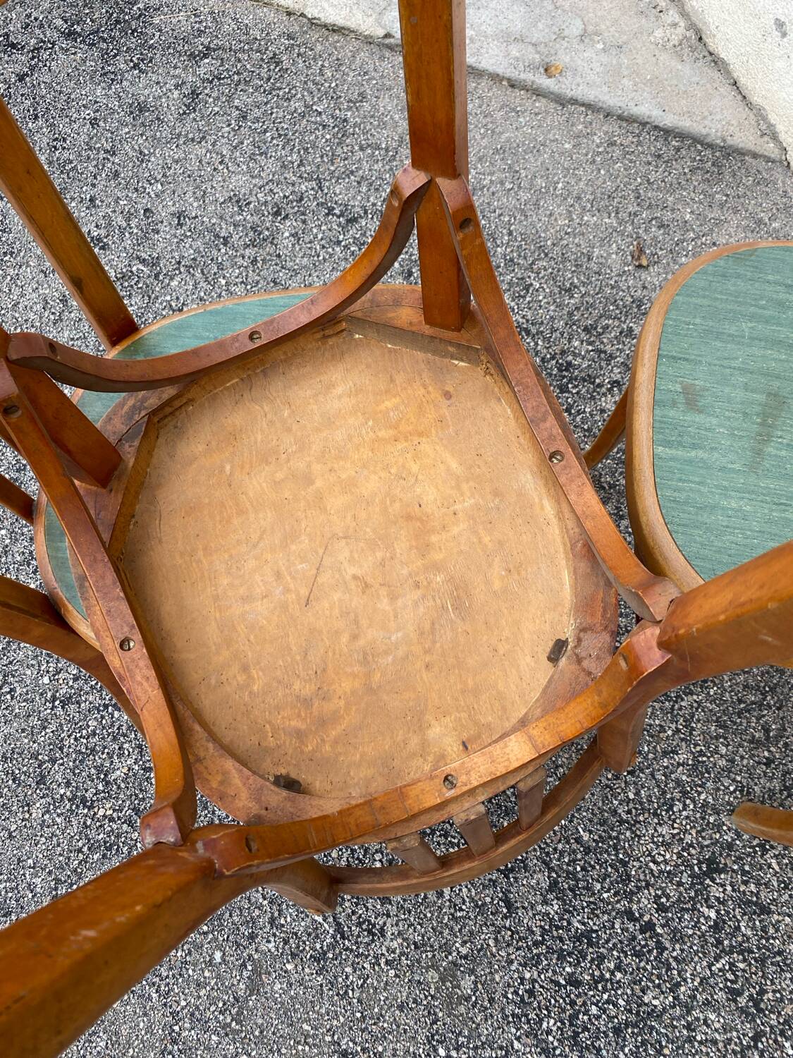 Série de 4 chaises bistrot vertes