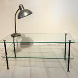 60s glass coffee table