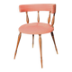 Pink gondola armchair in the style of Helmut.