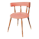 Pink gondola armchair in the style of Helmut.