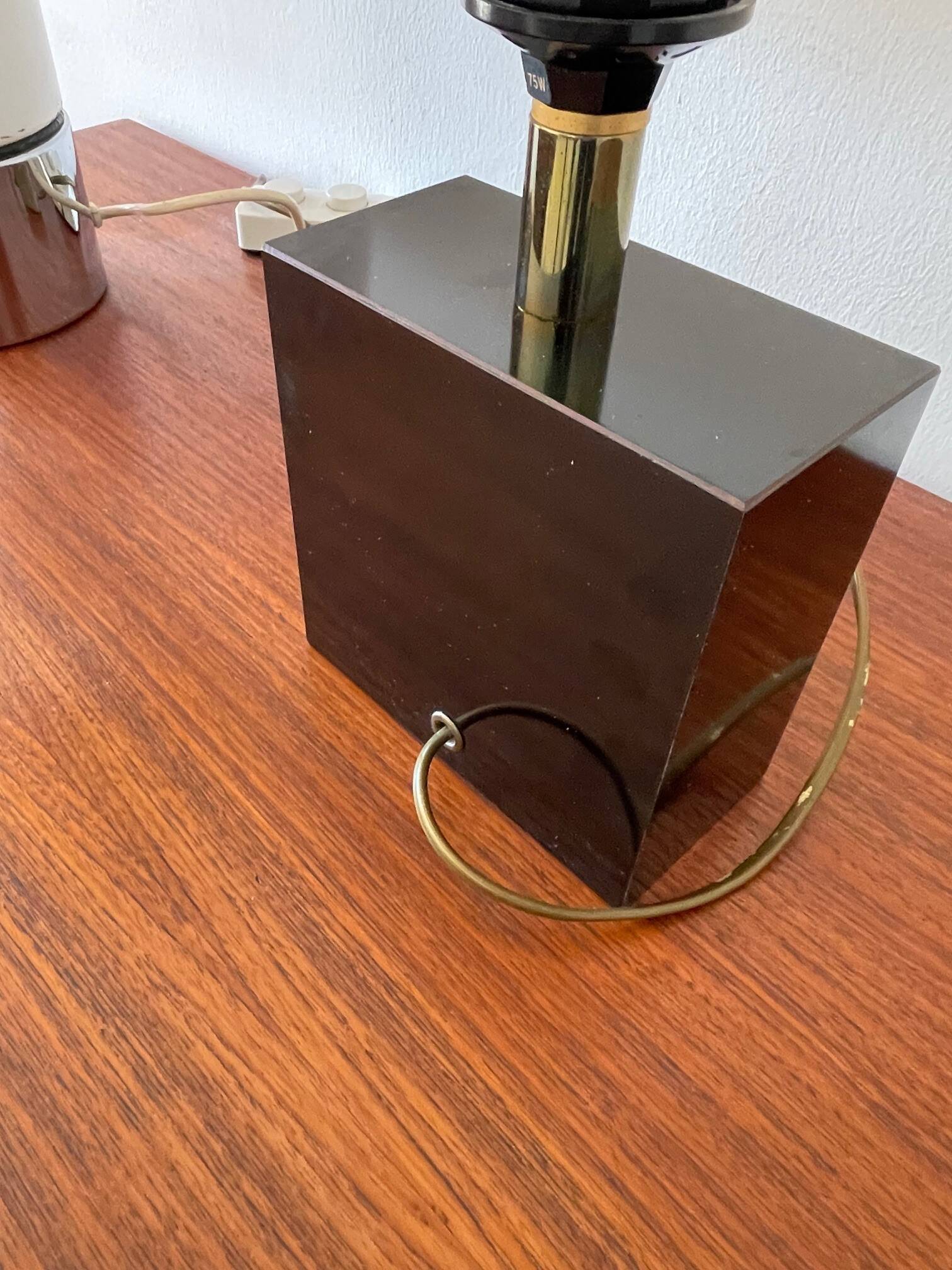 Vintage lamp Le Dauphin with Japonese decor from the 1970s.