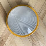 Applique murale plafonnier rond verre Prisma modèle Nova jaune
