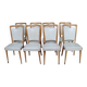 série de 8 chaises vintage skaï et bois