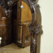 Large antique carved wooden mirror – Louis XV style – late 19th century