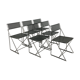6 X-Line chairs by Niels Jorgen for Magis Italy Memphis style 1980