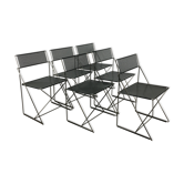 6 chaises X-Line par Niels Jorgen pour Magis Italy style Memphis 1980
