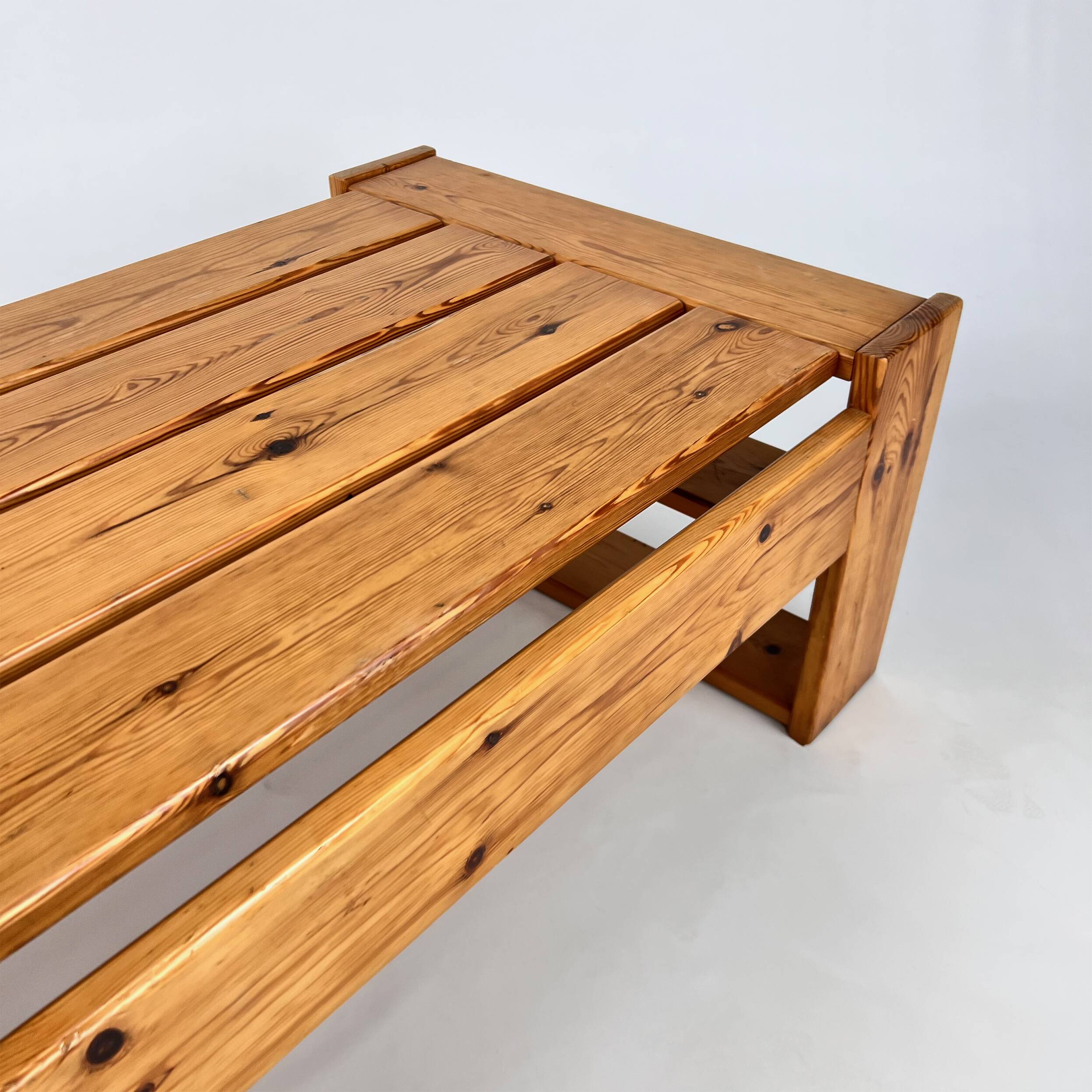 Mid Century Pine Coffee Table, 1960s