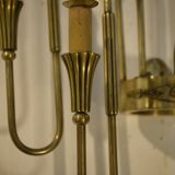 Monumental bronze wall light with 5 arms, neoclassical Art Deco from the 1940s.