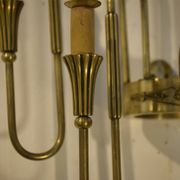 Monumental bronze wall light with 5 arms, neoclassical Art Deco from the 1940s.