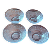 4 glass bowls
