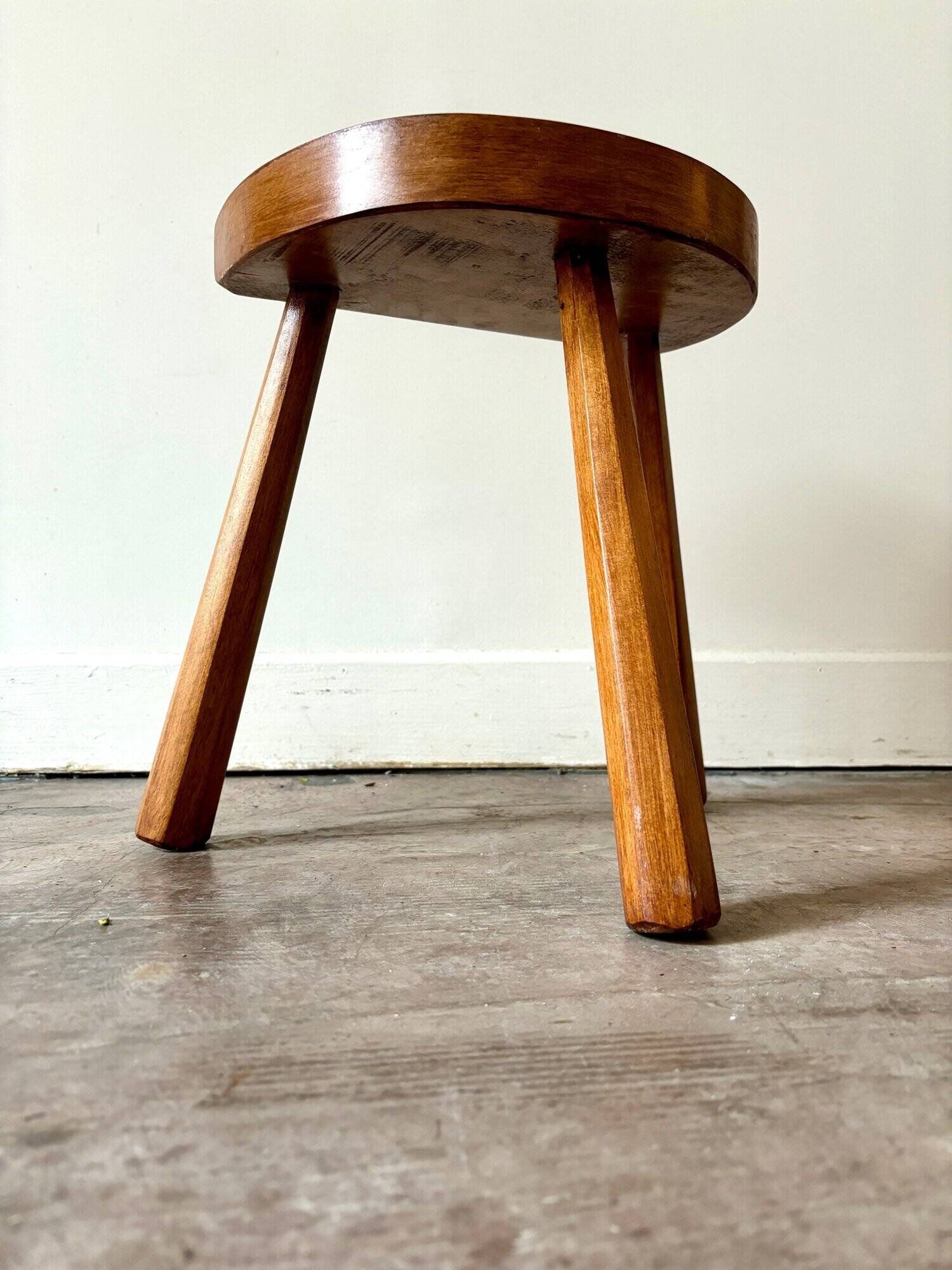 Wooden tripod stool