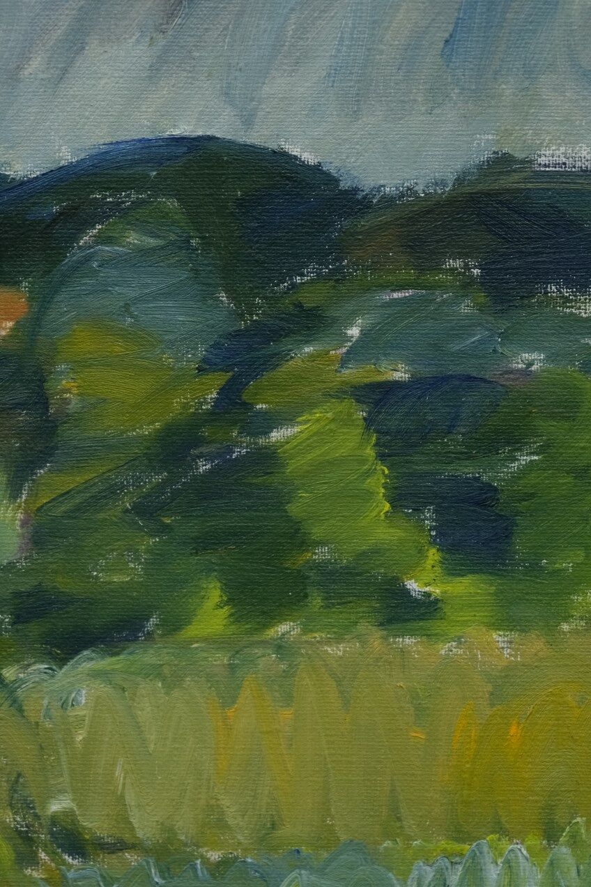 Knut lindström, swedish modern painting, 1954, oil on canvas, framed