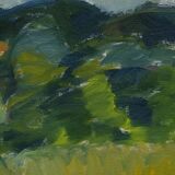Knut lindström, swedish modern painting, 1954, oil on canvas, framed