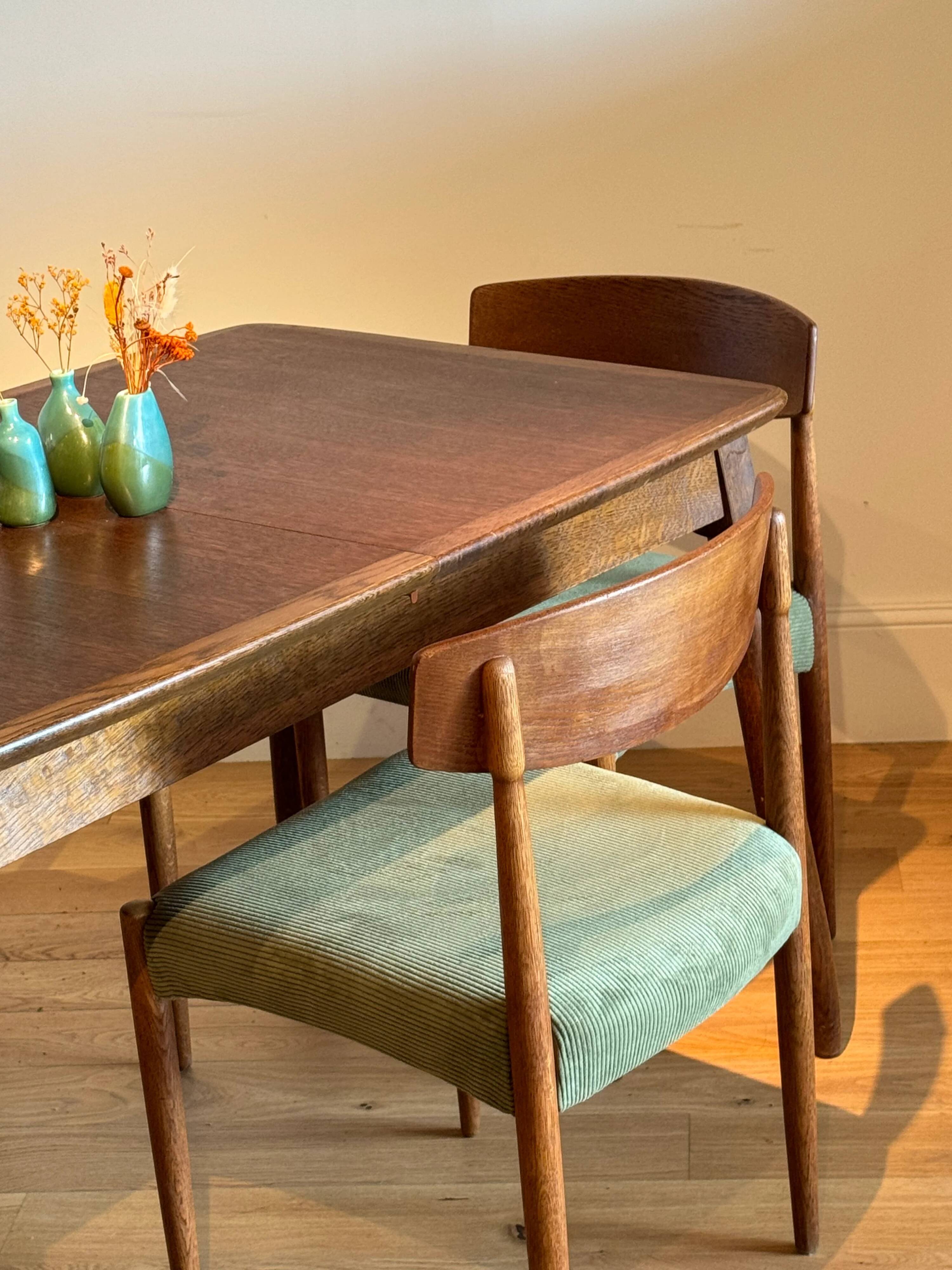Vintage Scandinavian oak table "Mette"
