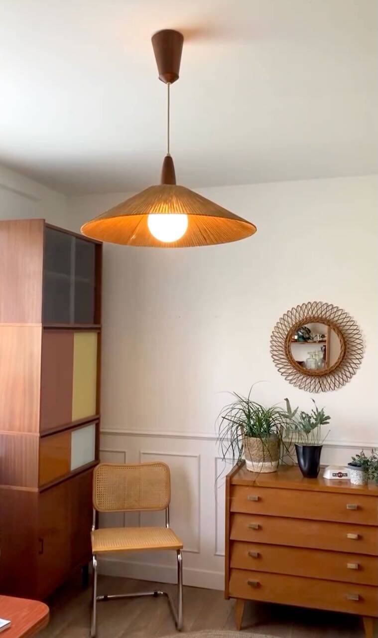 Scandinavian rope pendant light