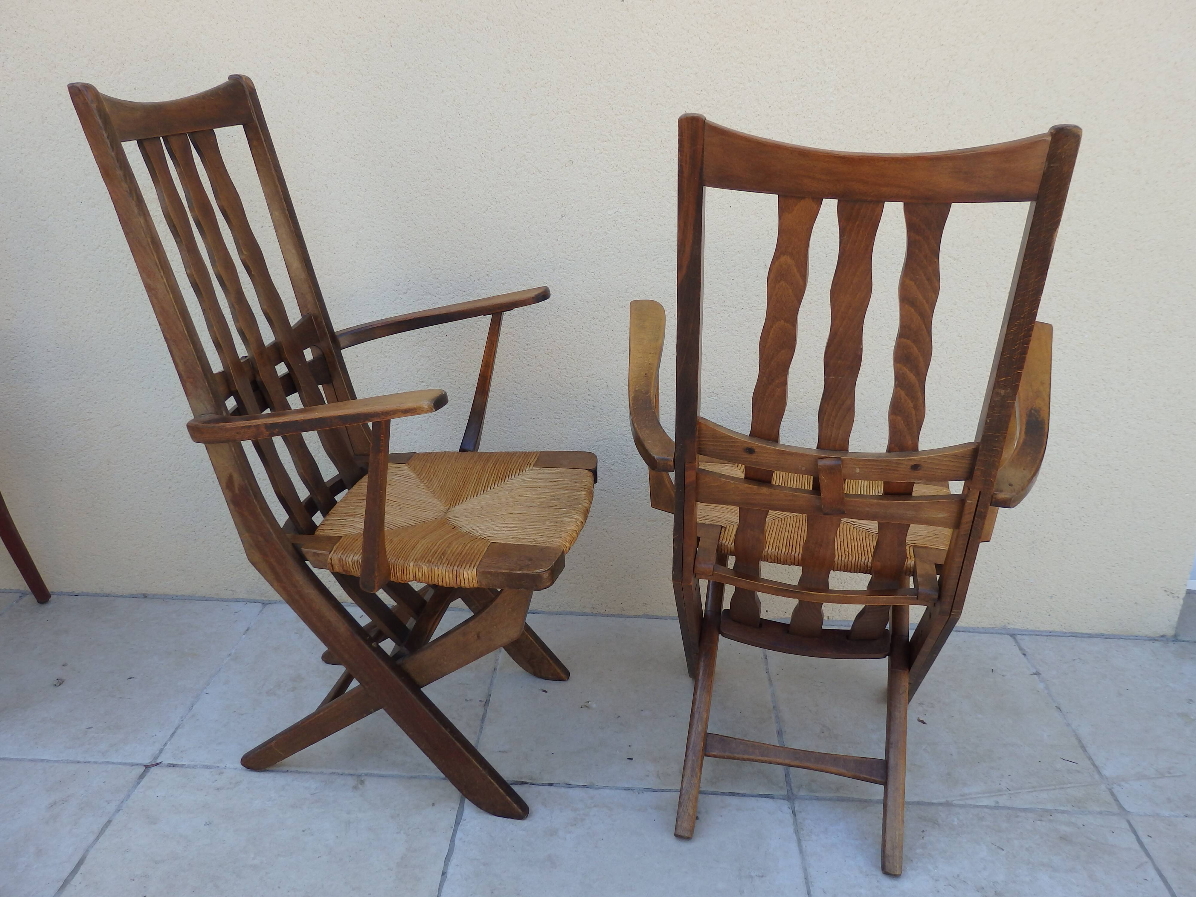 Paire de fauteuils Triconfort année 1960 trois  position